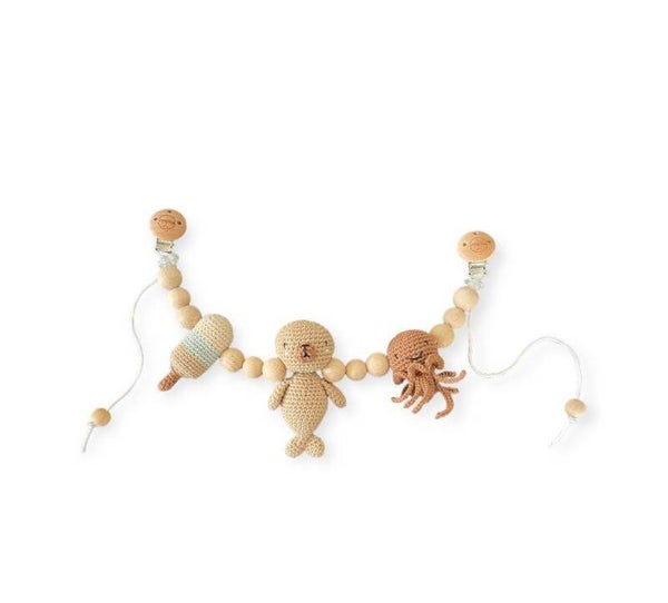 Wagenspanner ijsje, zeehond en kwal beige