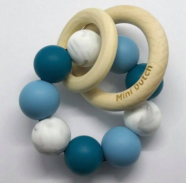 Bijtring marble blue