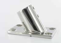 Railingvoet schuin 60° rechte onderplaat