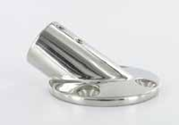 railingvoet schuin 30° ronde onderplaat