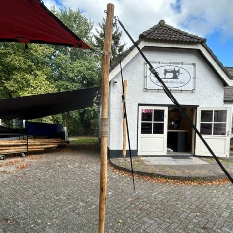Kastanje paal 8/10 lengte 200 cm compleet