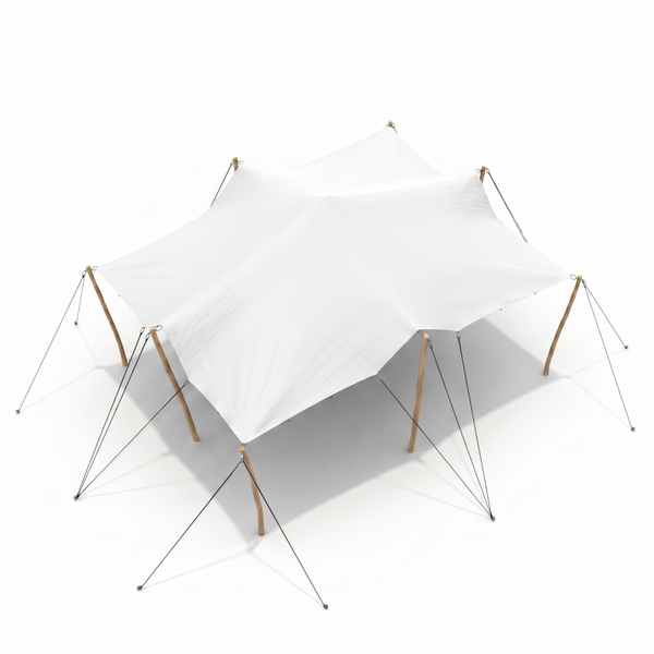 Stretchtent type 5 ( groot 42m2 tot 65m2 )