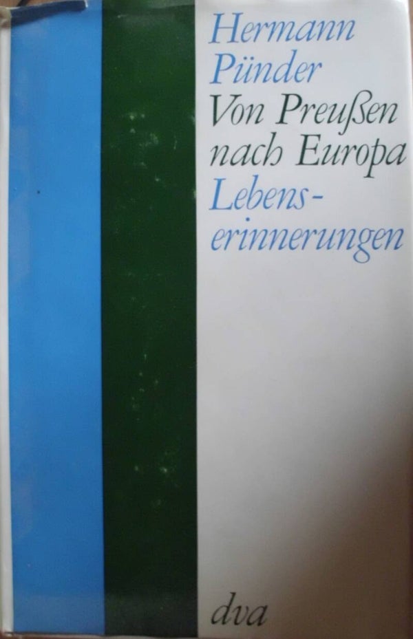 Von Preußen nach Europa  Erinnerungen