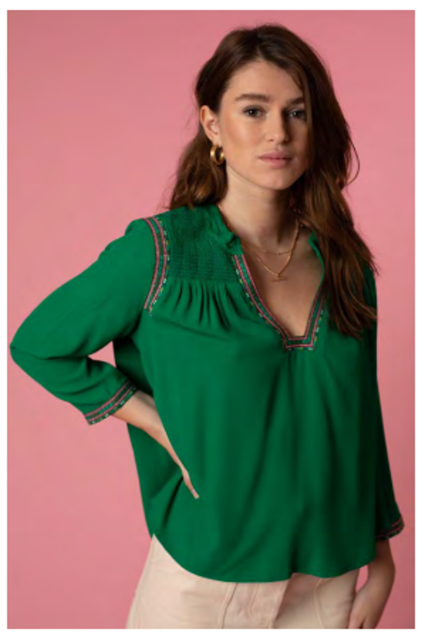 prachtige grasgroene top