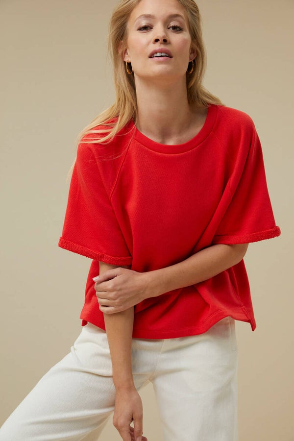 superzachte rode sweater