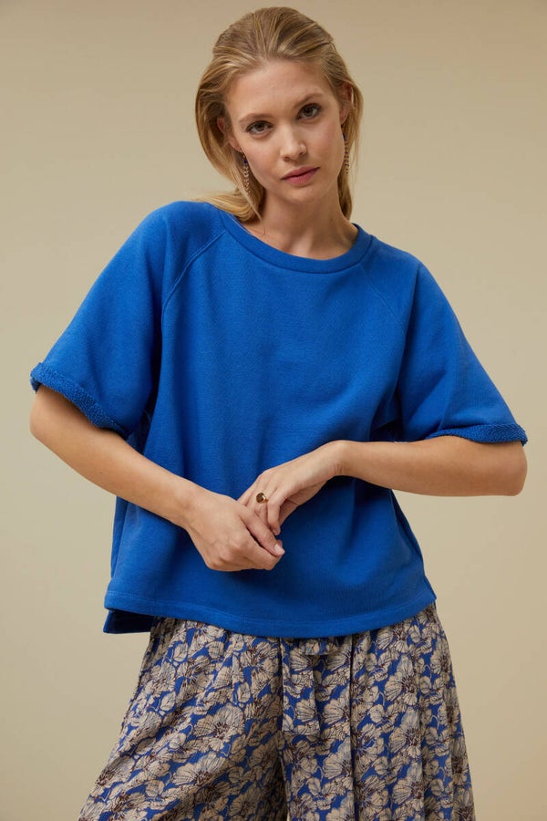 superzachte kobaltblauwe sweater