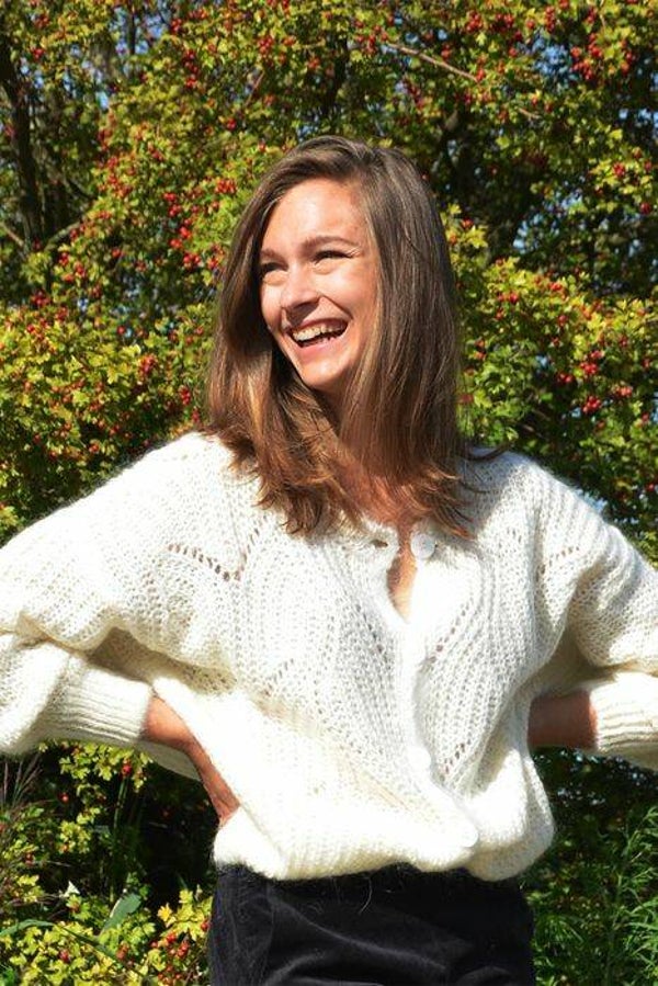 ecru oversized cardigan