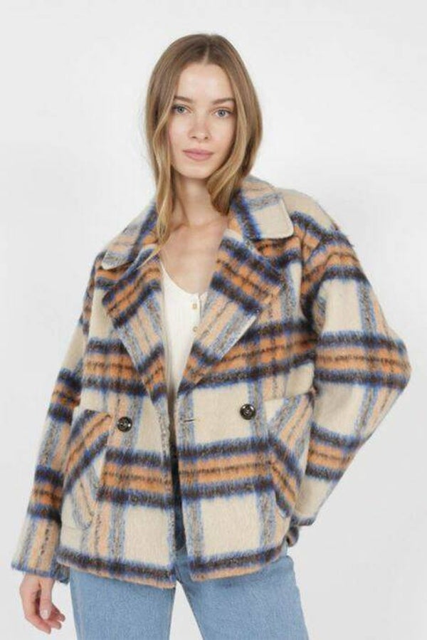 prachtige comfortabele geruite jas