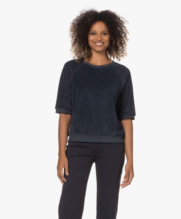 comfortabele zwarte sweater met korte mouwen