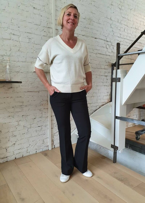 minimalistisch truitje met korte mouwen