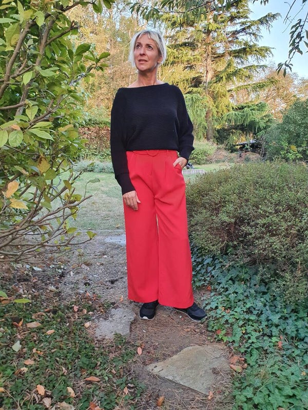rode rechte broek