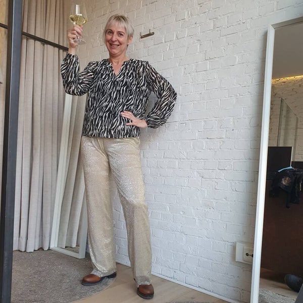 prachtige blouse met zebraprint