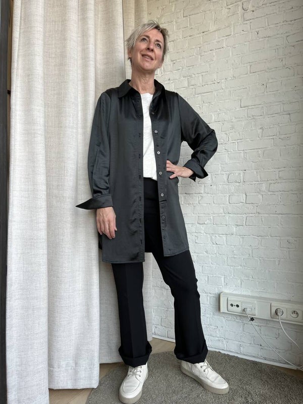 elegant zwart lang overhemd (back in stock!!!!)