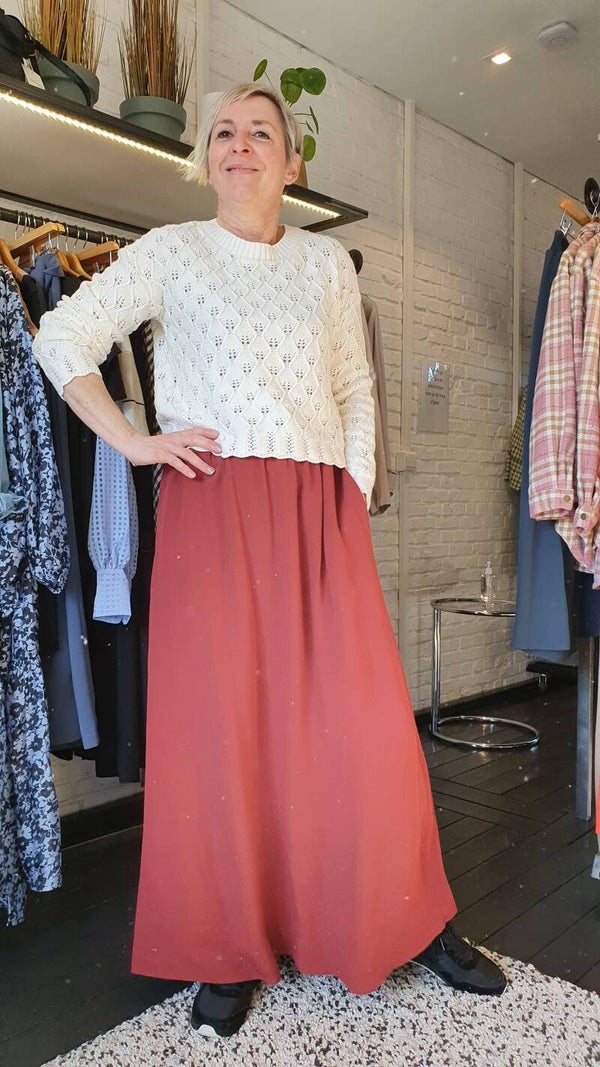 katoenen trui met mooi patroon