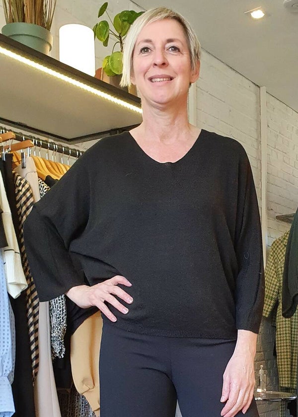 dun zwart tricot truitje