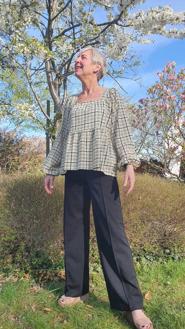 comfy zwarte broek met elastiek in de taille