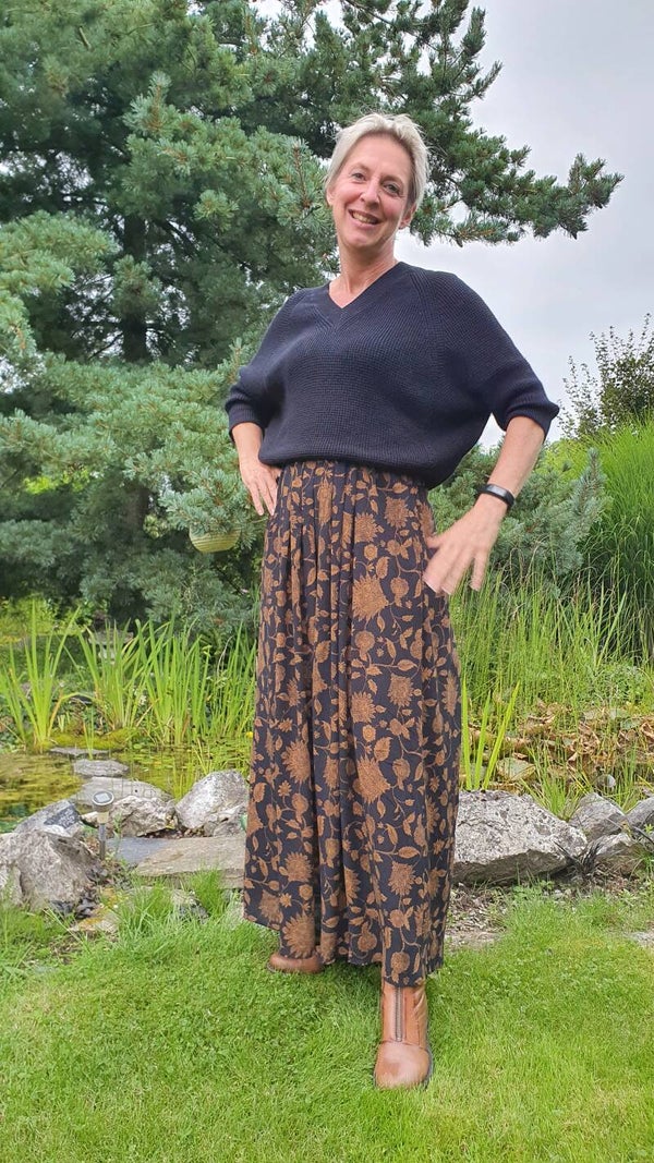 lange bloemenrok