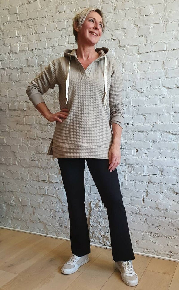 heerlijke zachte sweater met kap in biokatoen