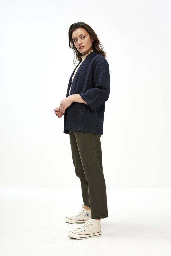 stoere katoenen oversized blazer