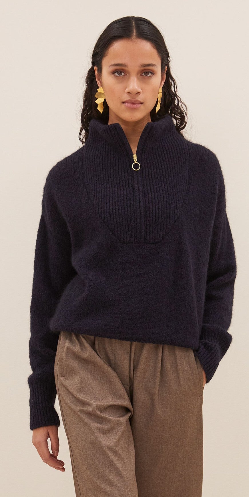 stijlvolle trui met opstaande kraag