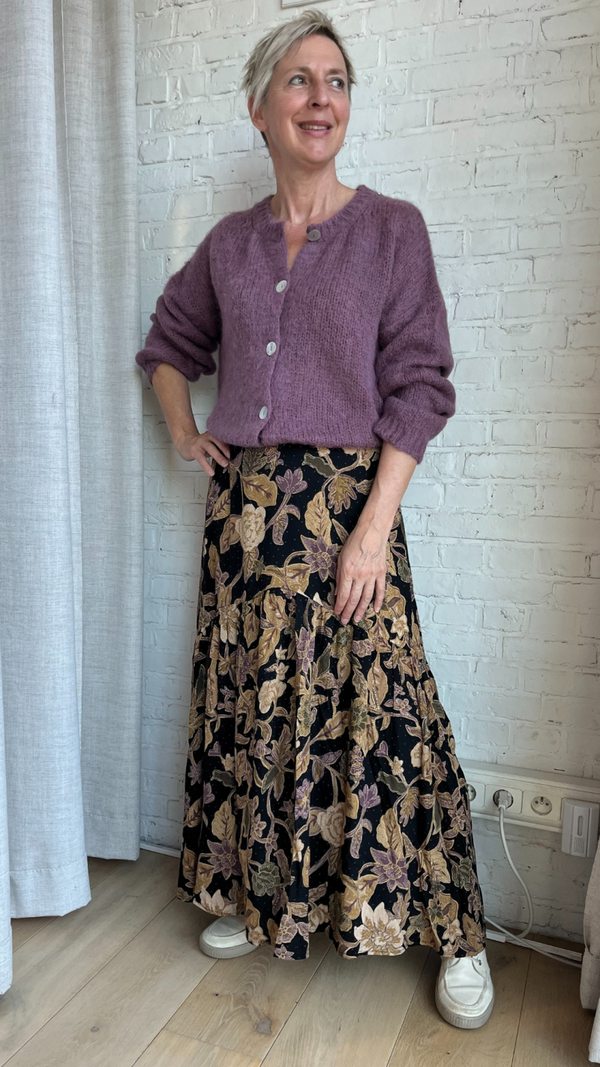 soepele lange rok in prachtig kleurenpallet