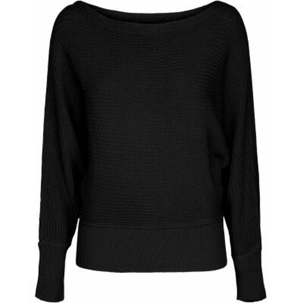 zwarte trui met boothals