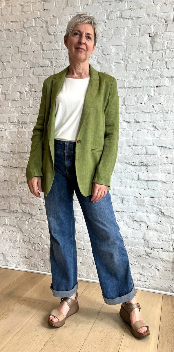 chique groene blazer