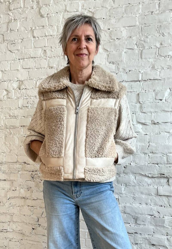 prachtige beige bodywarmer