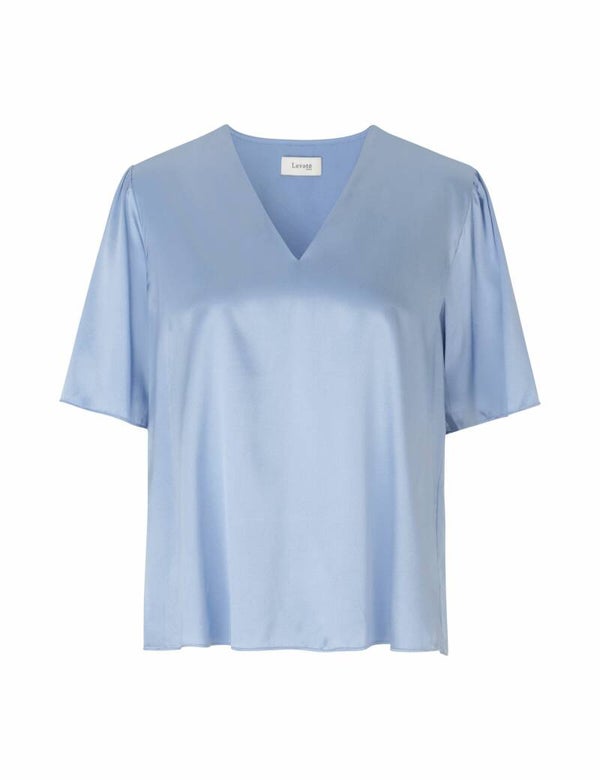 zijden blouse met v-hals