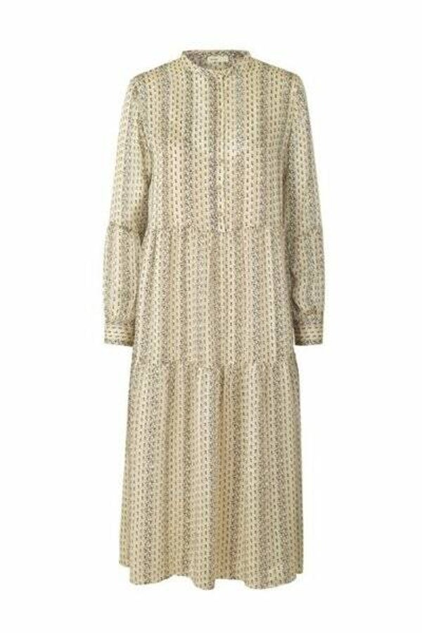 prachtige bedrukte jurk met lange mouwen