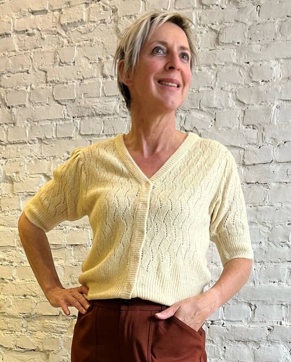 prachtige cardigan met korte mouwen