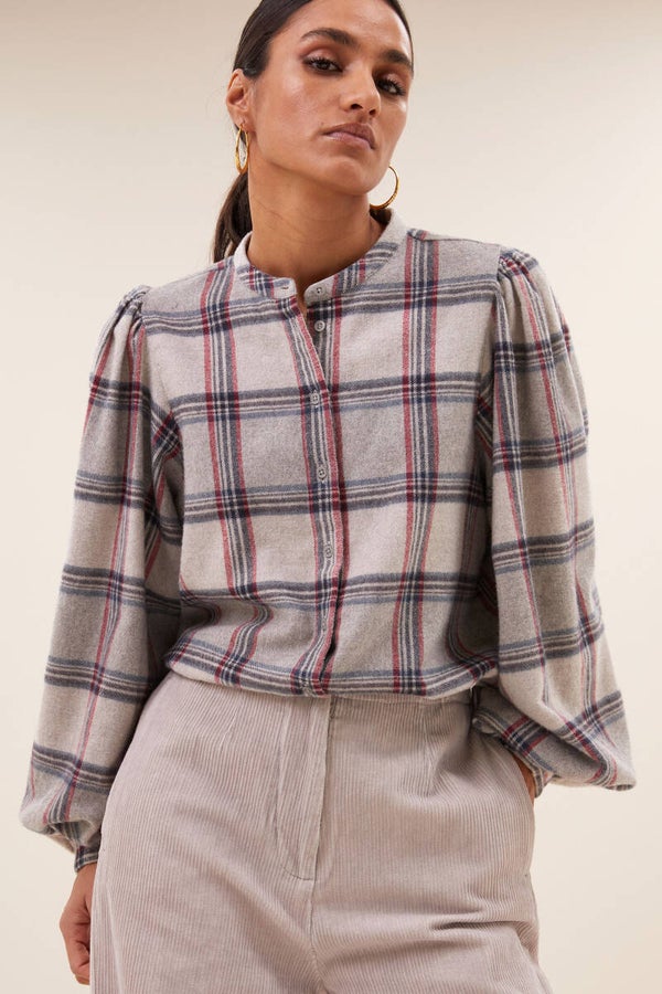 superzachte geruite blouse