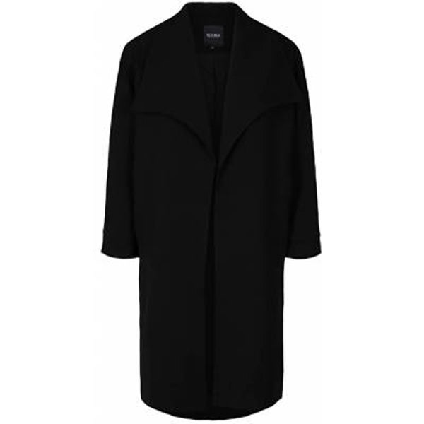 stijlvolle lange zwarte vest