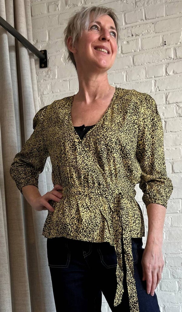 cache coeur blouse met 3/4 mouwen