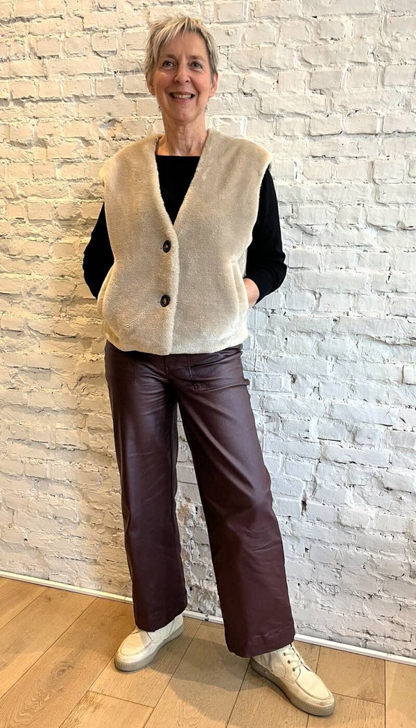 teddy gilet met zakken