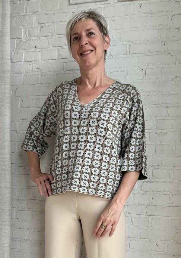 heerlijk zacht truitje met 3/4 mouwen