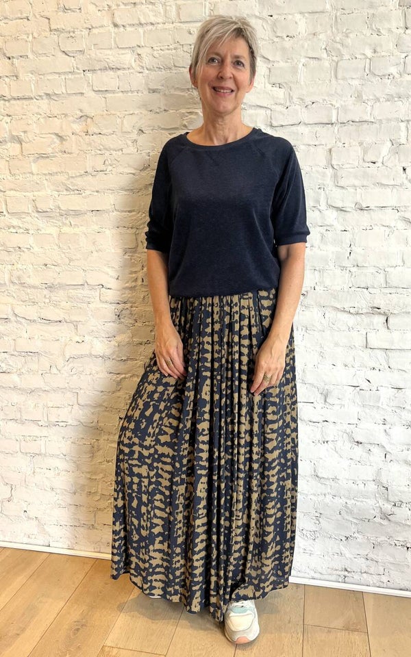 Lange rok met speelse print