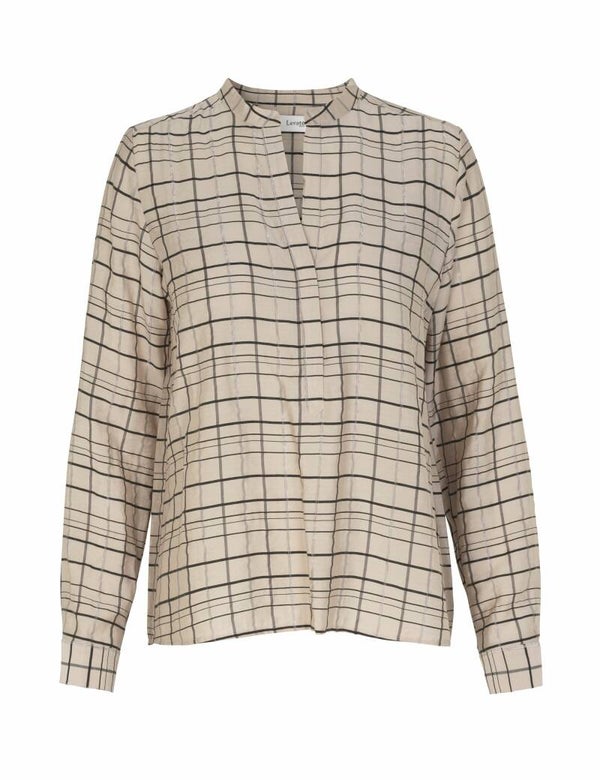 chique blouse met ruitmotief