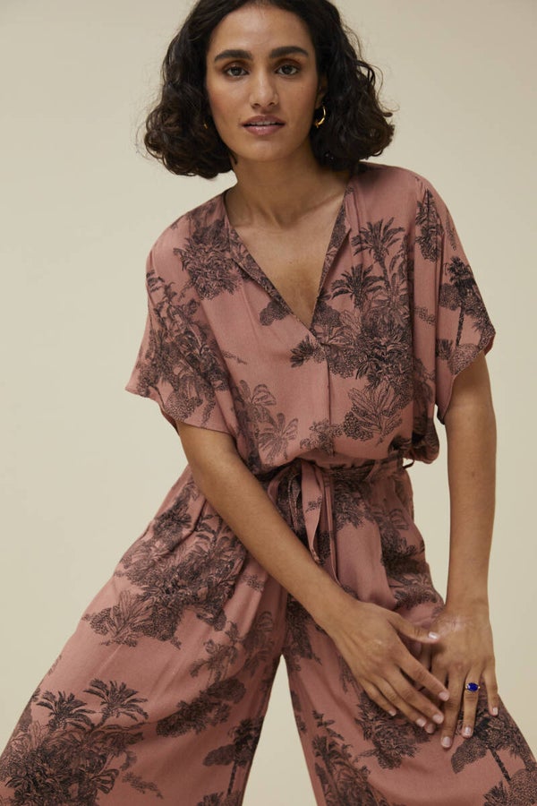 prachtige blouse met palmprint (back in stock)