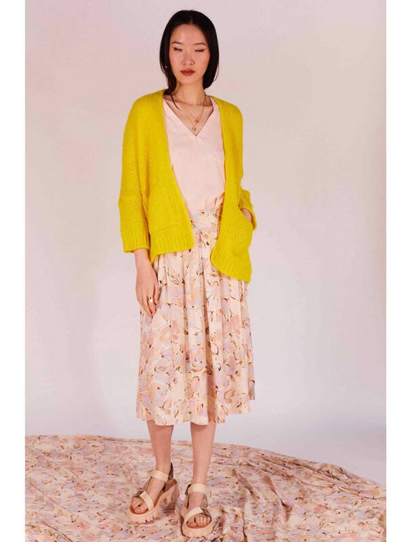 trendy gele cardigan