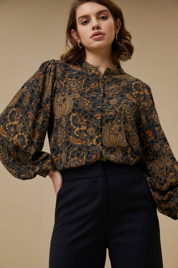 heerlijke blouse in prachtig herfstpallet