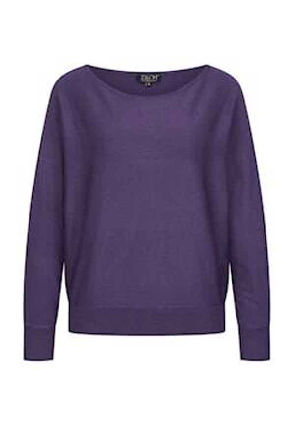 paarse bamboo trui met boothals