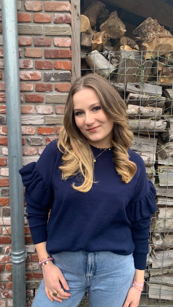 Trui ✰ bella ruffle blauw