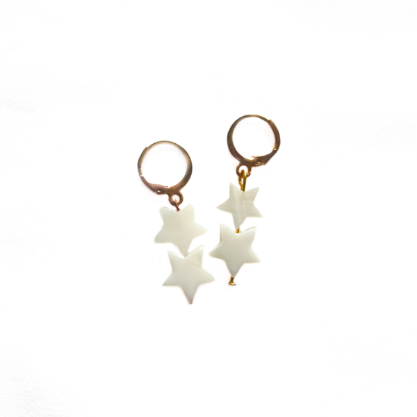 Oorbellen ✰ white star