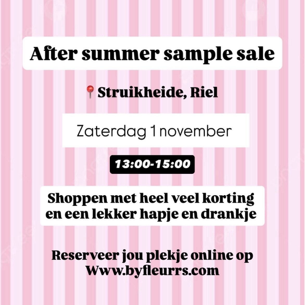 Sample sale kaartje