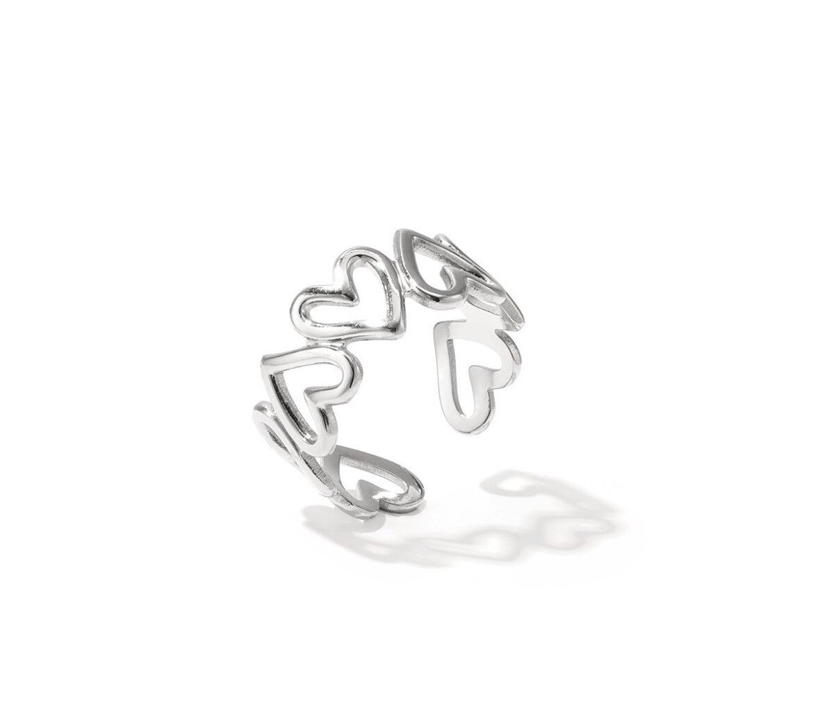 Ring ✰ Twisted love zilver