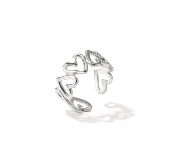 Ring ✰ Twisted love zilver