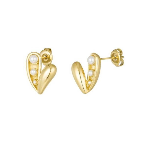 Oorbellen ✰ pearl goud
