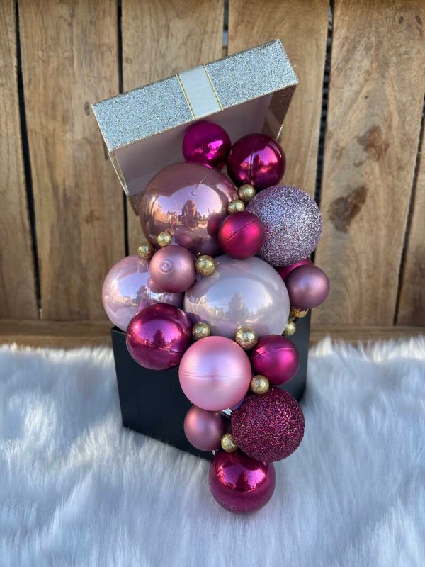 Kerst cadeautje roze klein