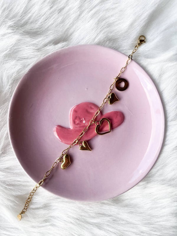 Armband ✰ Heart party goud
